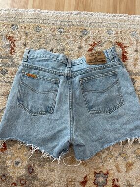 Jordache Light Blue Denim Cutoff Shorts with Frayed Hem